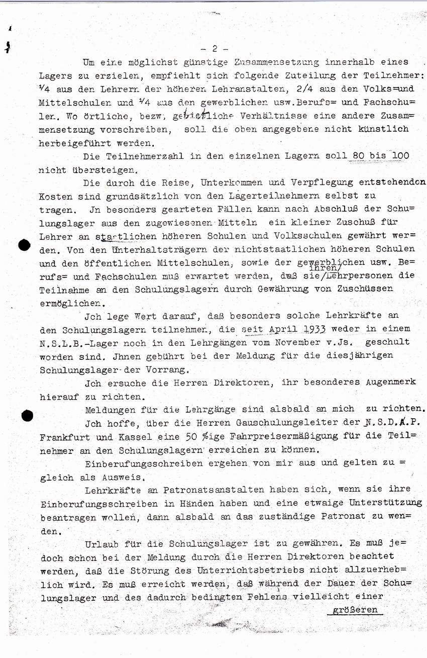 Schreiben der Abteilung für höheres Schulwesen betr. verstärkter Umschulung der Lehrerschaft vom 28.08.1935