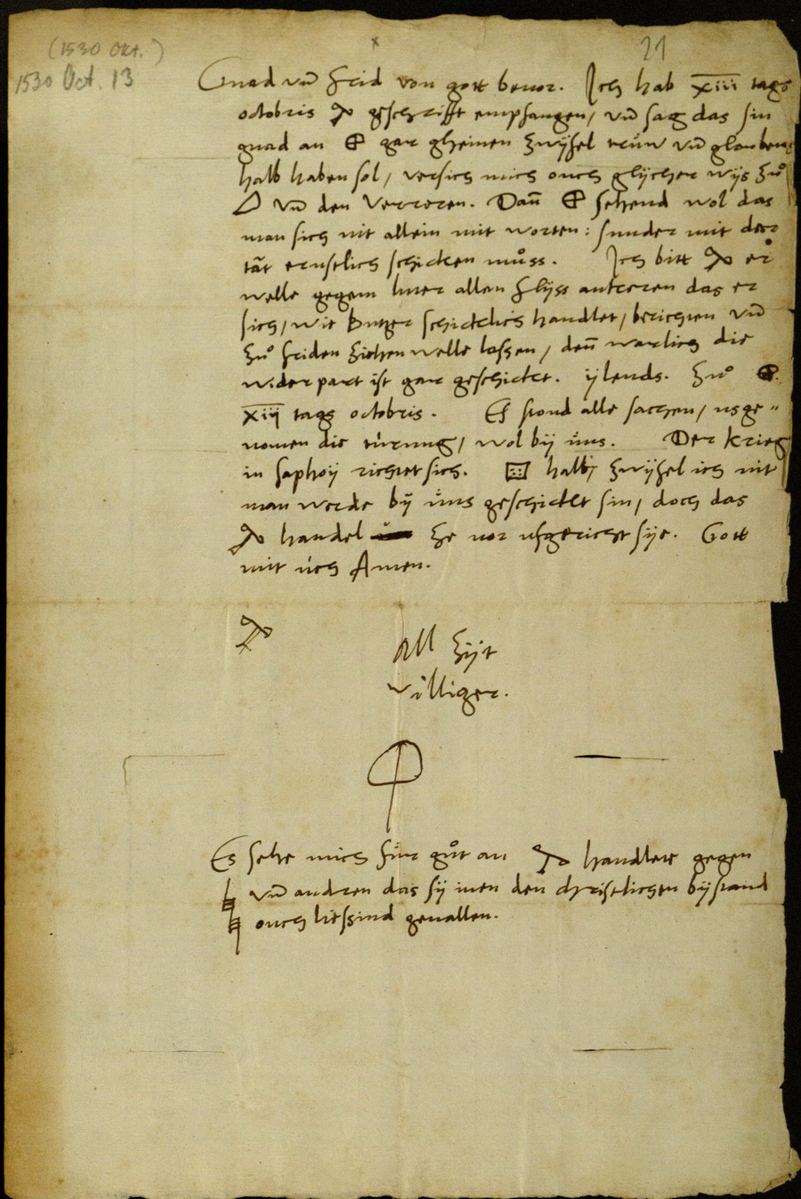 Zwingli an Landgraf Philipp, 13. Oktober 1530