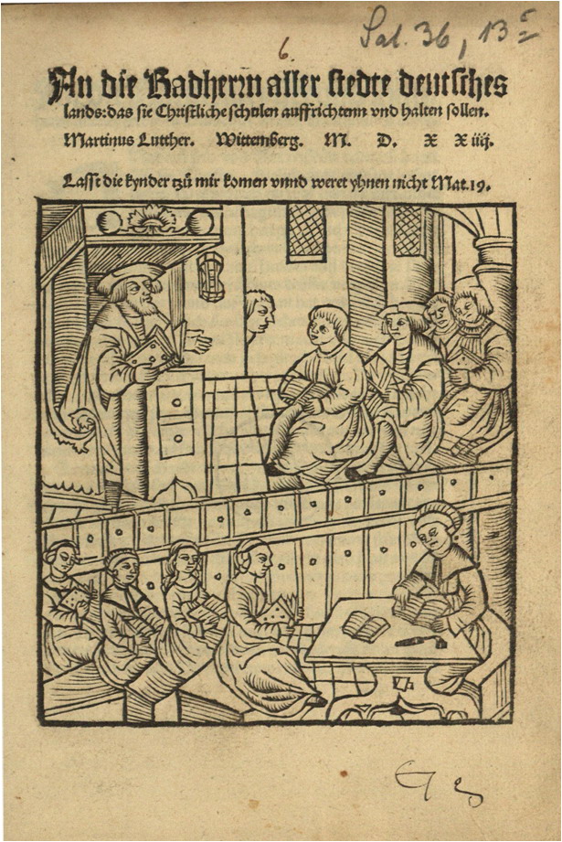 Luther, Martin - An die Burgermeister und Ratherrn allerlei Städte in deutschen Landen,daß sie christliche Schulen aufrichten und halten sollen. 1524 [Vollständiger Text, transkribiert]