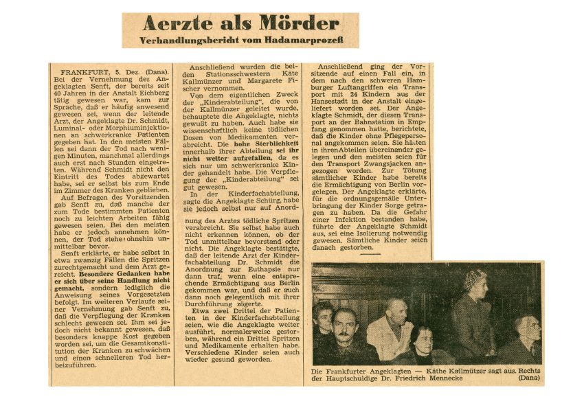 Die Strafverfolgung der "Euthanasie"-Morde nach 1945 Die Strafverfolgung der "Euthanasie"-Morde nach 1945