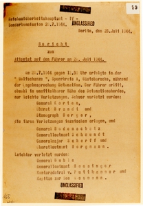 Berichte der Gestapo und Kaltenbrunner- Berichte an NSDAP- Reichsleiter Martin Bormann über den 20. Juli Berichte der Gestapo und Kaltenbrunner- Berichte an NSDAP- Reichsleiter Martin Bormann über den 20. Juli