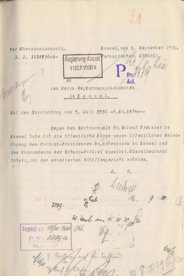 Die Vorfälle auf der Stadtverordnetenversammlung am 23.06.1930 Die Vorfälle auf der Stadtverordnetenversammlung am 23.06.1930
