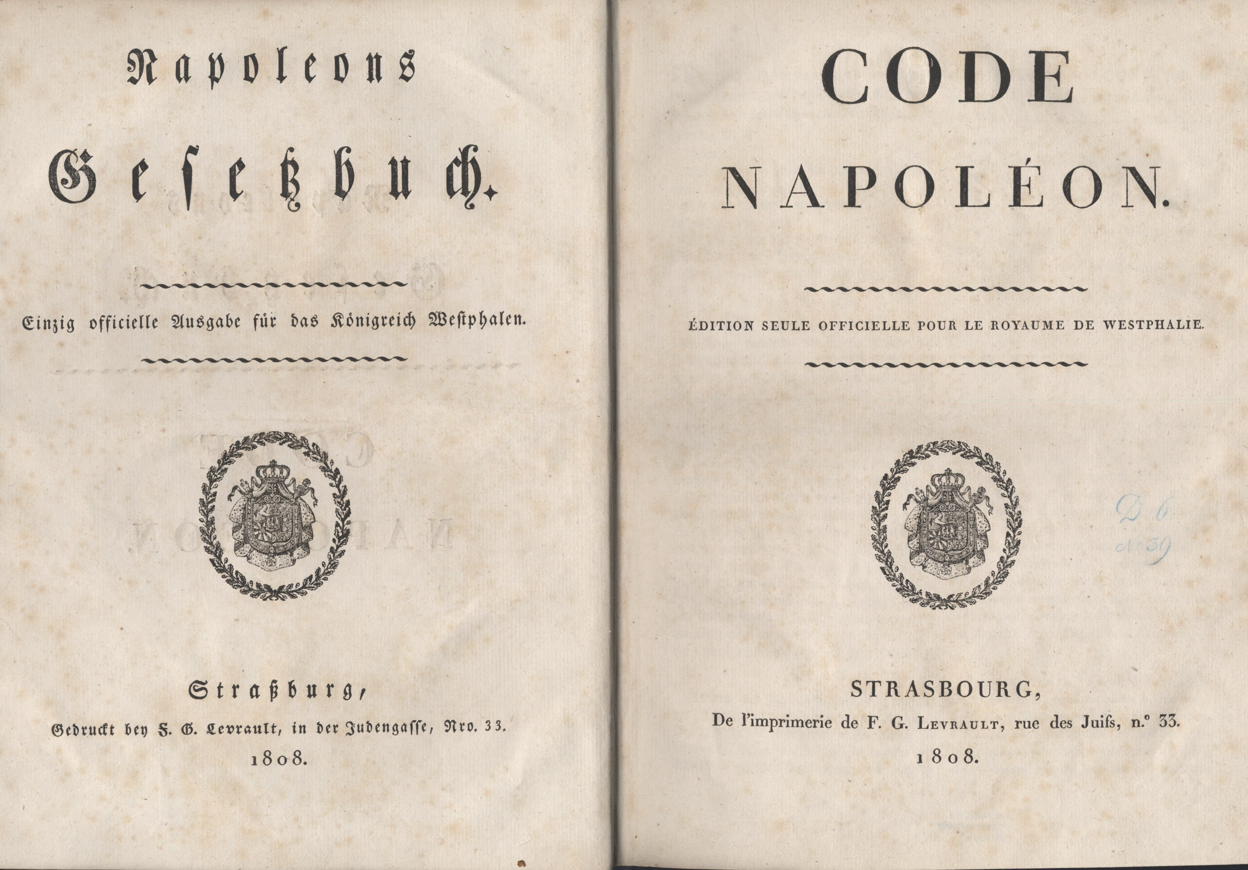 Das neue Justizwesen und die Einführung des Codes Napoleon als bürgerliches Gesetzbuch des Königreichs Westphalens Das neue Justizwesen und die Einführung des Codes Napoleon als bürgerliches Gesetzbuch des Königreichs Westphalens